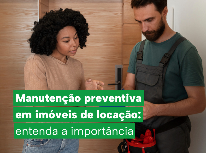 técnico fazendo manutenção preventiva em imóvel de locação